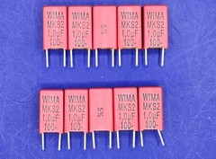 Ten (10) Genuine WIMA 1uF 100v 5% MKS2 PET Film Capacitors FASTEST FREE SHIPPING