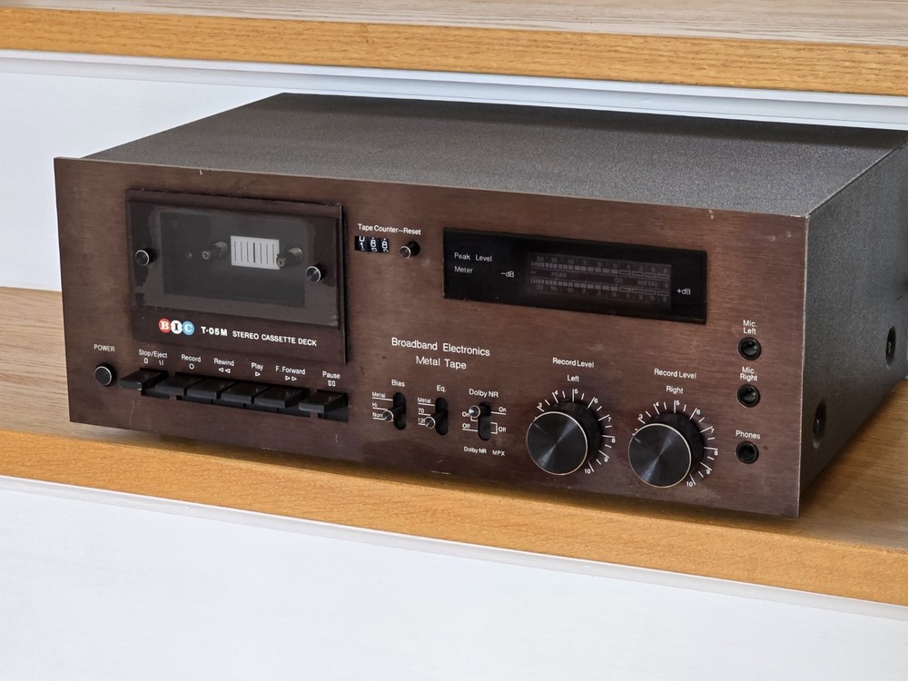 BIC T-05M Stereo Cassette Deck Vintage Tape Audiophile T05M | Needs New Belts