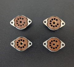 9-Pin Tube Sockets. Bottom Mount. 3/4″ Hole. 1-1/8″ Holecenters (QTY 4) #L3