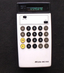 Miida MC 918, Very Early (1976) and Rare Calculator, Japan, Looks & Works Great