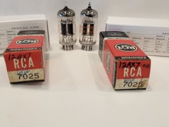 RCA 7025 (12ax7) Pair NOS Tested Very Strong TV7 & Etracer Tested