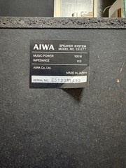 Aiwa SX-E77 Vintage Square Flat Diaphragm Speakers Pair 3-Way AFBS Audiophile