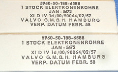 4 NOS VALVO JAN 5672 Subminiature Tubes – Audio Power Pentodes Made in Germany