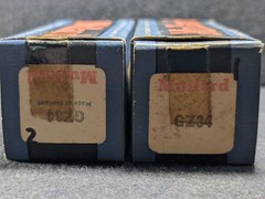 Pair NEW Matched Sealed 1955 Mullard GZ34 Metal Base Vacuum Tubes No Leak 5AR4