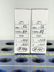 Closely Matched Pair Tung-Sol ECC82 12AU7 D-Getter Test as NOS Balanced Tube