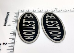 Celestion Speaker Badge Oval Logo Emblem Custom Made Aluminum PAIR