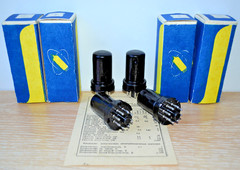 12pcs 6J8 6Zh8 = 6SJ7 HF Pentode Tube NEVZ Soviet MATCHED DATE 6/1985 NEW in BOX