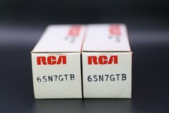 RCA 6SN7GTB Matched Pair NOS/NIB Black tall Ladder Plates matched & balanced!!!