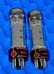 TWO Siemens National 6CA7 EL34 Tubes /Amplitrex👍/ STRONG PLATE CURRENTS / ’80