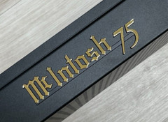 For McINTOSH MC75 75 LOGO EMBLEM BADGE 24K-GOLD/BLACK PLATED/PAINT – REPRO DIY