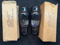2 NOS Matched KenRad JAN 6B4G Black Glass Tubes