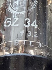 NOS MATCHED PAIR MULLARD VALVO GZ34 F32 Tubes TV7 Tested 63/63 63/62 & Min=40/40