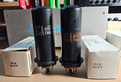 6L6Y MATCHED PAIR RCA AUDIO POWER TUBES NOS NIB *eTRACER* #12B1