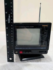 Cosmo 4.5” Vintage TV Antenna Black & White Retro Portable Television UNTESTED