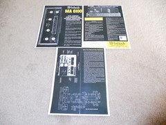 McIntosh MA 6100 Amplifier Brochure, 3 pg, Specs, Info