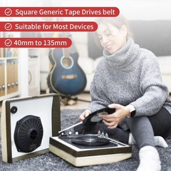 Assorted 50PCS Square Rubber Belts for Cassette Machines 40-135MM Range