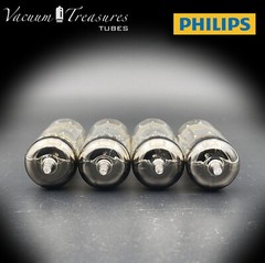 EL84 ( 6BQ5 ) AMPEREX PHILIPS O Getter KM4 Heerlen Matched Tubes Made in Holland