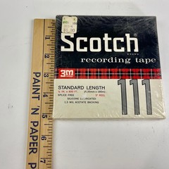 Scotch 111 Magnetic Recording Tape 1/4 x 600 FT 5 Inch 3M Vintage NOS Sealed