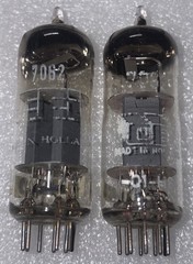 Matched Pair Amperex E180CC 7062 Pinch Waist Foil D Getter Tube TV7 Strong #5