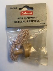 Vintage Calrad 15-100 Earphone earpiece Transistor ham Radio Cassette Recorder