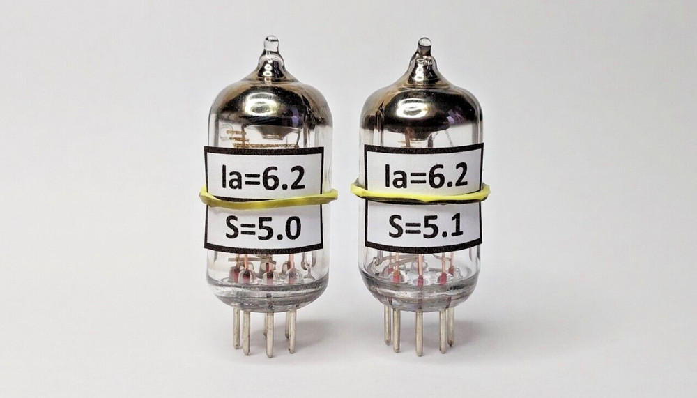 6J1P-EV / 6J1 / EF95 MATCHED PAIR (2pcs) TUBES / VALVES / RÖHRE NEW NOS