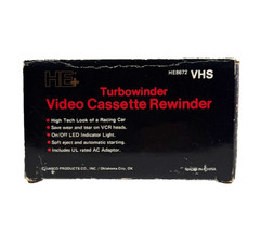 HE+ Turbowinder HE8672 VHS Video Cassette Rewinder NOS Sealed Jasco Vintage