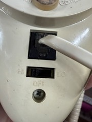 Vintage Genie Space Age Phone Push Button Cream Brown MCM USA Works + 15’ Cord