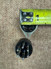 6 Pin tube Socket conector Hammond Leslie Gibson Fender guitar amplifier speaker