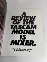 Studio Series Tascam Equipment, 41 color brocher – 1981
