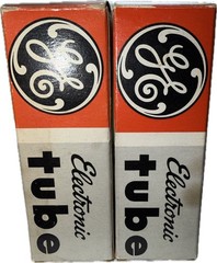 Pair GE 6L6GC “DD” Side Getters Black Plate Tubes Test Strong For GM, Current