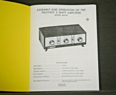 Heathkit AA-191 tube amplifier manual build assembly operation diagrams