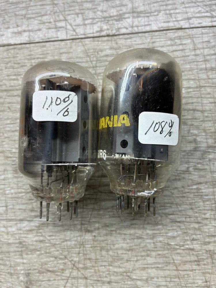 Pair 6JR6 Tubes Sylvania And RCA Both Tested good Matched