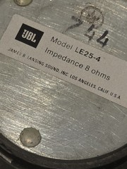 Vintage JBL LE25-4 8-ohm tweeter- Pair