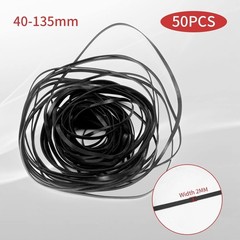 Cassette Recorder Belt 40-135mm Flat Rubber Drive Belts Pack of 50