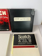 Lot 7 Scoth BASF Reel to Reel Tape Box Magnetic 7″ German Hard Plastic Case