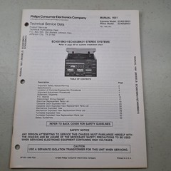 Sylvania Philco Manual EC4001BK01 EC4002BK01 Stereo System 1988 Illustrated