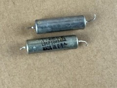 Pair Vintage .1 uf 400v Sprague Vitamin Q L 96P Tube Amp Tone Capacitors (Qty)