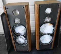 Vintage Infinity RS 4b Wood Speaker Box Cabinet Empty No Speakers Repair/Restore