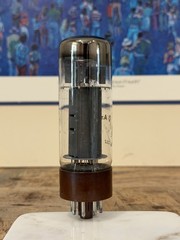 Amperex Bugle Boy EL34 6CA7 Tube XF4 DD Getter Brown Base Holland TV7 TESTED +