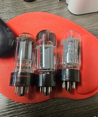 LOT (2) 6L6GC & (1) 6L6WGB vacuum tubes – mixed brand – AMPLITREX TESTED STRONG