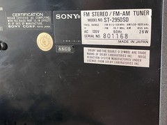 Beautiful 1977 SONY ST-2950SD Silver Face Stereo Tuner #801168 – Japan