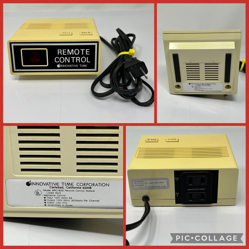 Vtg Remote Control Module 80s Retro Tech RC185B INNOVATIVE TIME CORP. Prop/Parts