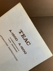 Vintage Original TEAC A-1500/A-1600 Operating Instructions & Service Manual