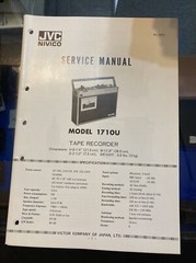 Original JVC NIVICO Model 1710U Tape Recorder Service Manual