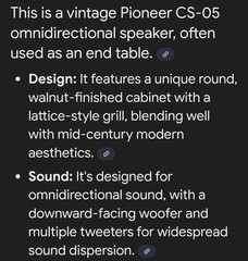 Nice Pioneer Cs-05 Speakers Ambient Omnidirectional End Table Apartment 1970’s