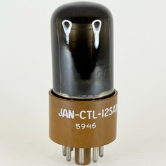 (1) Tested 1959 Tung Sol JAN CTL 12SA7GTY Tube Black Glass Code 5946 12SA7GT