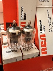 Matched Pair NOS RCA 6AK5 EF95 5654 Audio Preamp Tubes Gray Plates