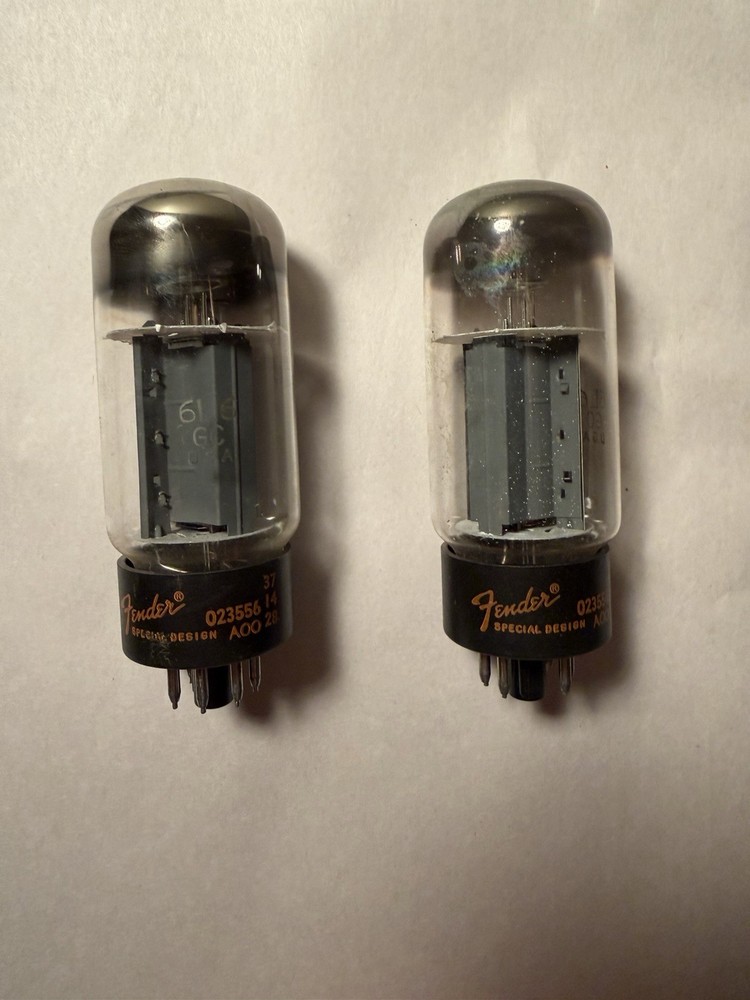 Fender Tube (x2) 6L6 GC – 023556 – AOO 28 – Clean, Untested