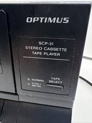 Optimus SCP-31 Stereo Cassette Tape Player RCA Black Vintage Compact RARE VTG
