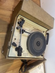 Audiotronics 304A Portable Record Turntable Player Vintage TESTED Working